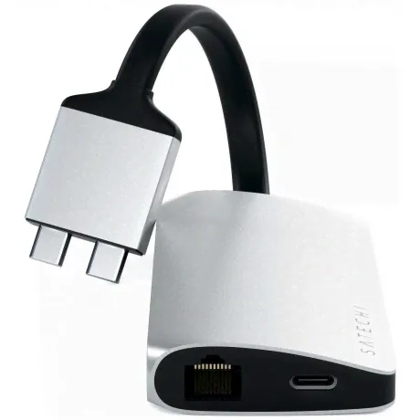 Хаб-разветвитель USB Satechi Type-C Dual Multimedia Adapter Silver ST-TCDMMAS-0