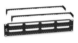 Патч-панель 19" CABEUS PL2-48-Cat.5e-Dual (10656c)