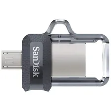 Флешка SanDisk Ultra Dual Drive m3.0 64GB Grey & Silver