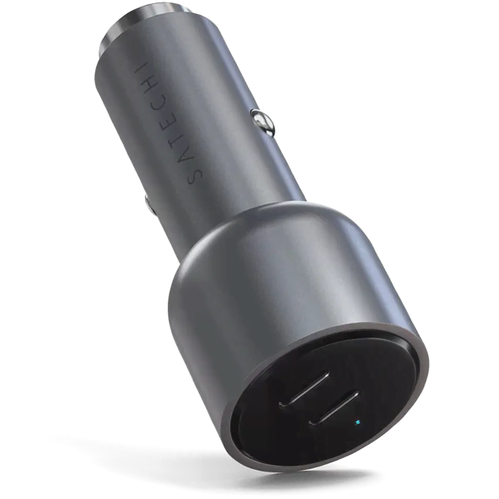 Автомобильное зарядное устройство Satechi 40W Dual USB-C PD Car Charger Серое