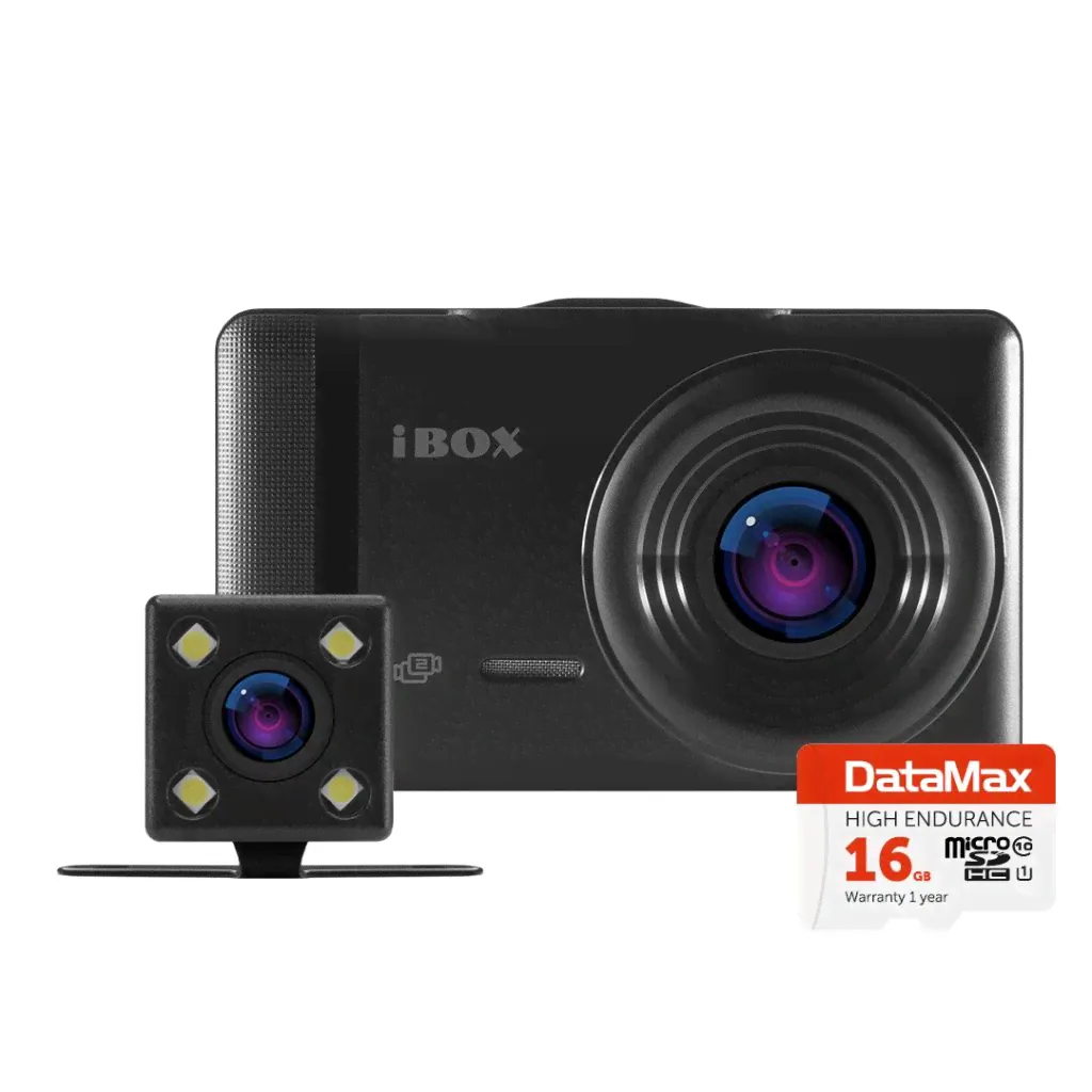 Видеорегистратор iBOX Alpha Dual, Черный, Alpha Dual-0
