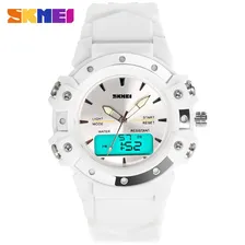 SKMEI Dual Time Высококачественные кварцевые цифровые наручные часы