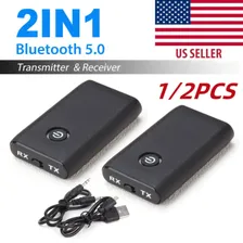 5.0 Bluetooth Audio Transmitter Receiver Wireless 2 In 1 3.5MM Dual Male Audio