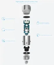 Xiaomi Mi Car Charger Dual USB Silver