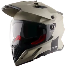 Шлем (мотард) AXOR X-CROSS DUAL VISOR SC-E (никель)