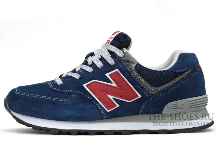 Кроссовки New Balance 574 Dark Blue Red Dual Gray