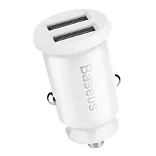 Baseus Grain Car Charger (Dual USB 5V 3.1A) White
