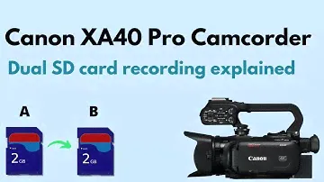 Видеокамера Canon XA40 Pro: объяснение записи на двойную SD-карту