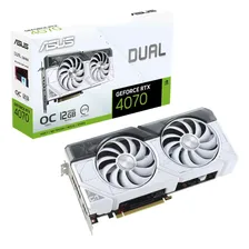 ASUS Видеокарта GeForce RTX 4070 Dual White OC Edition 12 ГБ (DUAL-RTX4070-O12G-WHITE)