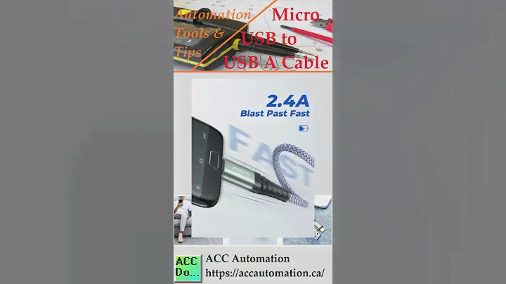 Automation Tools - Micro USB to USB A Cable