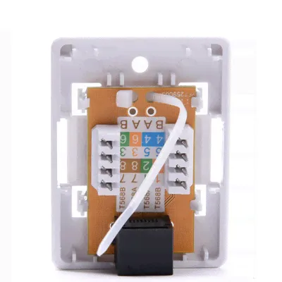 Розетка компьютерная внешняя 1хRJ45, неэкранированная, cat.5e, 110/Krone тип (Dual IDC), белая