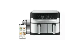 Аэрофритюрница Tefal Dual Easy Fry & Grill EY905D10 2700 Вт, черный/серебристый