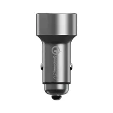 Автомобильное зарядное устройство на 2 USB Xiaomi 70mai Metal Dual-Port Car Charger Silver (Midrive CC02)