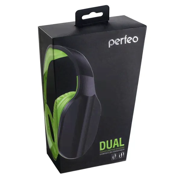 Наушники Perfeo Dual Black-Green