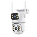 Hiseeu WS318 4K 6MP Wifi Surveillance Camera Dual Lens 4X Digital Zoom AI Human Detect IP66 Waterproof Wireless Outdoor Security PTZ IP Cameras EU Plug