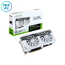 Видеокарта RTX4070 Super 12GB ASUS DUAL WHITE OC DUAL-RTX4070S-O12G-WHITE