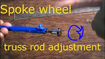 Guitar spoke wheel truss rod adjustment