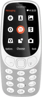 Мобильный телефон Nokia 3310 dual sim 2017 серый моноблок 2Sim 2.4" 240x320 2Mpix GSM900/1800 MP3 FM microSD max32Gb