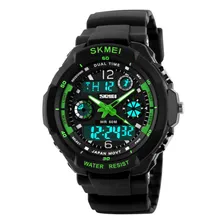 Часы на руку SKMEI Sport Watch Digital G Dual Time 50m Waterproof Sport Wristwatch Green New