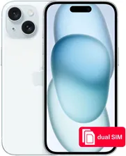 Apple Смартфон iPhone 15 Dual sim 128 ГБ, голубой