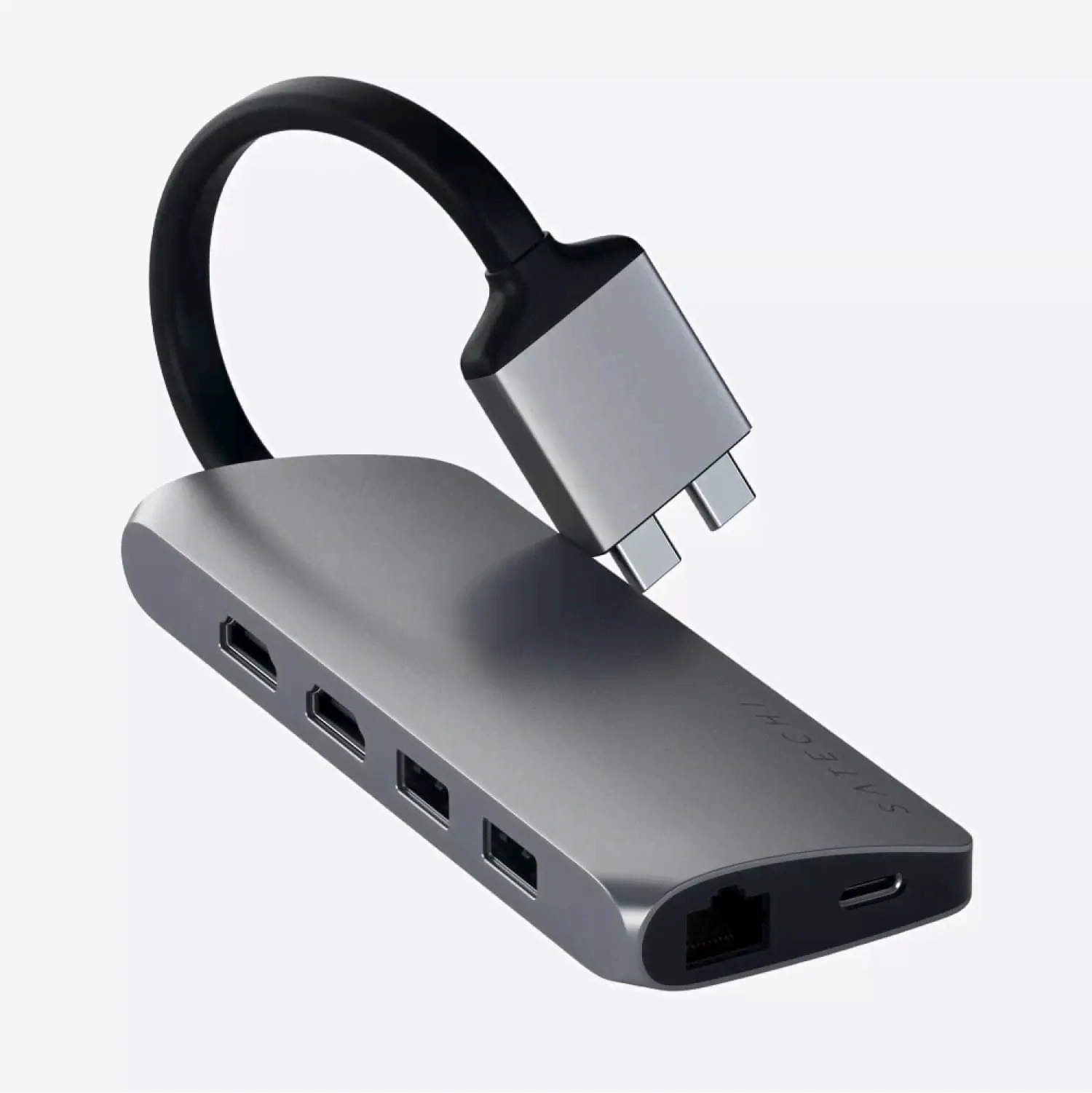 Хаб-разветвитель USB Satechi Type-C Dual Multimedia Adapter Space Grey ST-TCDMMAM-2