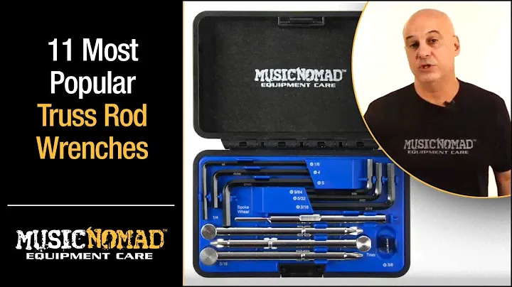 MusicNomad Premium Truss Rod Wrench Adjustment Tool 11 pc. Set for Electric, Acoustic, Bass Guitars