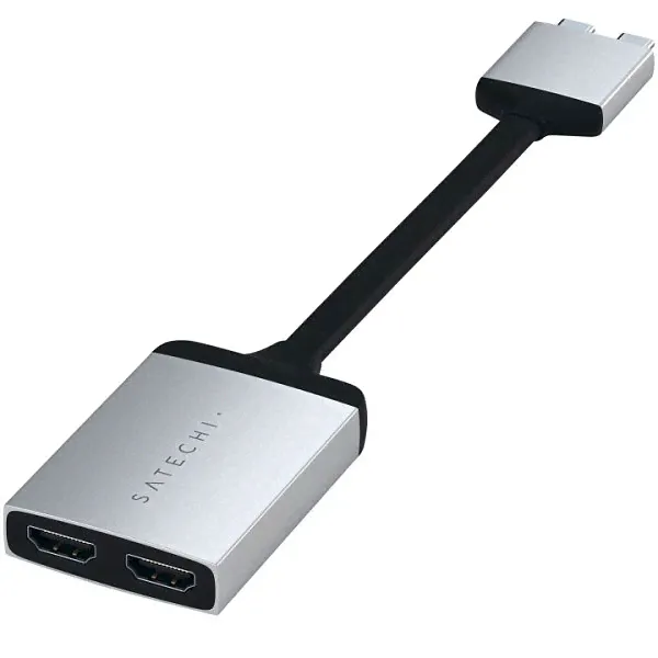 Адаптер Satechi USB-C Dual 4K HDMI, серый