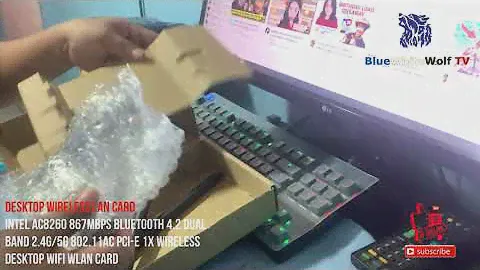 Unboxing  Wireless LAN Card Intel AC8260 867Mbps Bluetooth 4.2 Dual Band 2.4G/5G