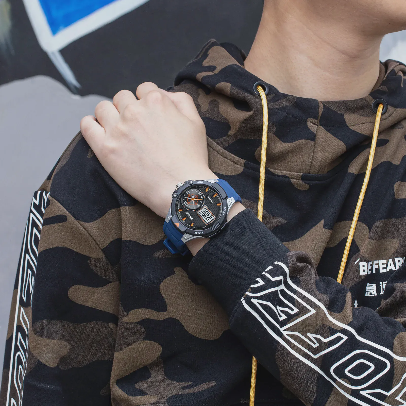 SKMEI Dual Time 10ATM водонепроницаемые часы с большим циферблатом для мужчин Топ бренд силиконовый ремешок цифровые кварцевые наручные часы Relogio ... (art.: 3920b72556189)-0