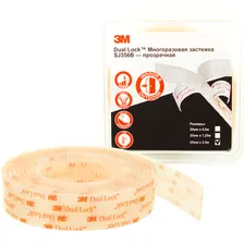 Застёжка многоразовая 3М Dual Lock SJ356B, 25 мм х 2,5 м, прозрачная
