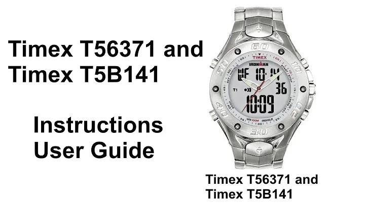 Timex T56371 and Timex T5B141 instructions, user guide, user manual