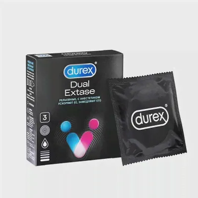 Презервативы Durex 3 шт. Dual Extase