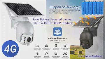 Solar Battery Powered Camera 4G PTZ 4X HD 1080P Outdoor REVIEW