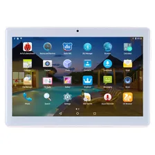4G Phone Call Tablet, 10.1 inch 2.5D, 2GB+32GB, Android 7.0 MTK6737 Quad Core 1.3GHz, Dual SIM, GPS, OTG, with Leather Case (Blue)