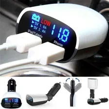 Car phone charger Dual USB LED Display