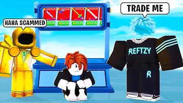 Noob got SCAMMED in Trading, So I made him OVERPOWERED.. (Roblox Blade Ball)
