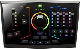 M-Game RGB Dual стриминговый USB-аудиоинтерфейс/микшер для двух ПК, с настраиваемой светодиодной RGB-подсветкой, сэмплером, формированием голоса и эффектами, сочетающий в себе профессиональный аудиоин
