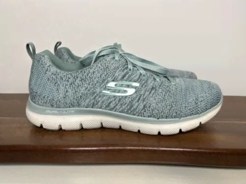Skechers Dual-Lite Skech-Knit Womens Size 9 Sage Blue Memory Foam Running Shoes