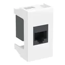 Розетка компьютерная RJ 45 кат.5Е (8P8C, Hyperline, Dual IDC: 110Krone) Viva, белая, 1мод 45038