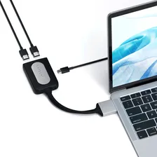 Адаптер мультипортовый Satechi Type-C Dual HDMI Adapter 3 в 1, серебристый