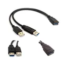 Удлинительный кабель-разветвитель USB 3.0 Female to Dual USB Male Extra Power Data Y