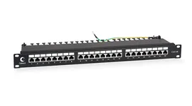 Cabeus Патч-панель 19 (1U), 24 порта RJ-45 PL-24-Cat.5e-SH-Dual