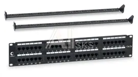Кабель Cabeus PL-48-Cat.5e-Dual IDC Dual IDC, с задним кабельным организатором