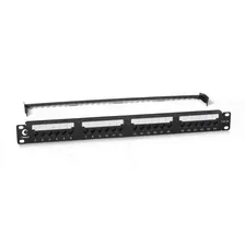 Патч-панель PL2-24-Cat.5e-Dual IDC 19' (1U), 24 порта RJ-45, категория 5e, Dual IDC, с задним кабельным организатором, new