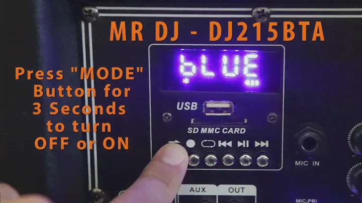 Mr Dj DJ215BTA Language and Voice Prompt Change