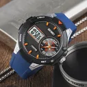 SKMEI Dual Time 10ATM водонепроницаемые часы с большим циферблатом для мужчин Топ бренд силиконовый ремешок цифровые кварцевые наручные часы Relogio ... (art.: 3920b72556189)