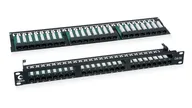 Коммутационная патч-панель Cabeus, 19", 1HU, портов: 48 х RJ45, кат. 5е, неэкр., порты в 2 ряда, цвет: чёрный, (PLHD-48-Cat.5e-Dual)