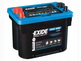Аккумулятор EXIDE MARINE DUAL AGM EP450 пп 50 Ач 750 А 260х173х206 4 клеммы TM (резьба+конус) борт AGM [GR34]