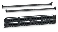 Патч-панель PL-48-Cat.5e-Dual IDC 19' (2U), 48 портов RJ-45, категория 5e, Dual IDC, с задним кабельным организатором (PL-48-Cat.5e-Dual)