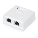 WRline WR-WS-8P8C-C5E-SH-2 Розетка компьютерная RJ-45, категория 5e, экранированная, двойная, внешняя, Dual IDC, цвет белый